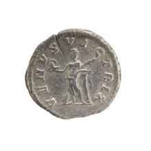 Denarius, Julia Domna (ca. 160–217; Roman empress 193–211). Obverse: IVLIA AVGVSTA — bust of Julia