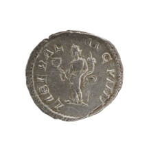 Denarius, Caracalla (188–217; Roman emperor 198–217). Obverse: ANTONINVS PIVS AVG GERM — Head of