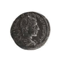 Denarius, Elagabalus (Roman emperor 218–222). Obverse: IMPANTONINVSPIVSAVG — bust of Elagabalus