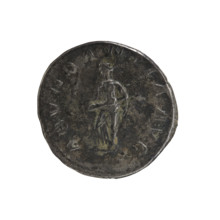 Denarius of Elagabalus (reigned 218–222). Obverse: IMP ANTONINVS PIVS AVG — Bust of Elagabalus with