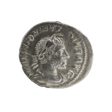 Denarius of Elagabalus (Roman emperor 218–222), 220–222. Obverse: IMP ANTONINVS PIVS AVG — Bust of