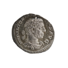 Denarius of Elagabalus (reigned 218–222). Obverse: IMP ANTONINVS VSAVG — Bust of Elagabalus with