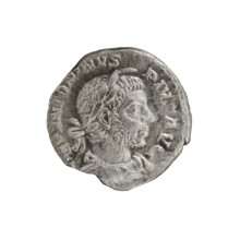 Denarius, Elagabalus (204–222; Roman emperor 218–222). Obverse: IMPANTONINVS PIVS AVG — Bust of