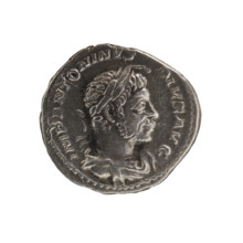Denarius, Elagabalus (204–222; Roman emperor 218–222). Obverse: IMPANTONINVS PIVS AVG — Bust of
