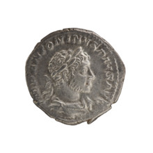 Denarius, Elagabalus (reigned 218–222). Obverse: IMP ANTONINVS PIVS AVG — Bust of Elagabalus with