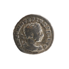Denarius, Elagabalus (reigned 218–222). Obverse: ANTONINVS PIVS FEL AVG — bust of Elagabalus with