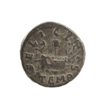 Denarius of Elagabalus (reigned 218–222). Obverse: ANTONINVS PIVS FEL AVG — bust of Elagabalus with