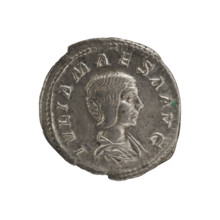 denarius, Elagabalus (204–222; Roman emperor 218–222), Julia Maesa (164–224) — iconography;