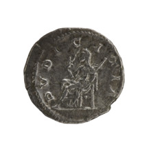 Denarius, Elagabalus (204–222; Roman emperor 218–222). Obv.: IVLIAMAESAAVG — Draped bust of Julia