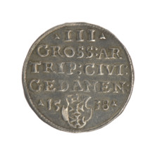Gdansk troika, Sigismund I the Old (King of Poland; 1506–1548), iconography, Polish coin, male