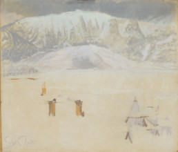 Winter in Zakopane, Leon Wyczólkowski (1852–1936), painter; 1905; pastel; height 58.7 cm, width 68