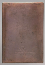Recto: Crucifixion; verso: Tondo with the image of a bust of a man in a tunic. The image belongs to