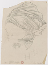 Sketch of garments (female figure VII), drawing for Zwierciadlo Venery; draughtsman: Feliks