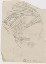 Sketch of garments (female figure VII), drawing for Zwierciadlo Venery; draughtsman: Feliks