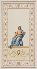Vestigia delle Terme di Tito. Philosopher. Quadro from the wall decoration in room 15. Carlone,