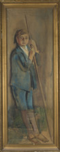 Portrait of a Boy in Blue — Julian Falat (1853–1929), painter; 1911; watercolor drawing; portrait