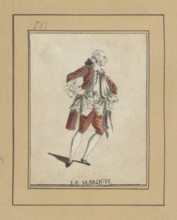 Actor in the role of the Marquis; draughtsman Janinet, Jean-François (1752–1814), after; character
