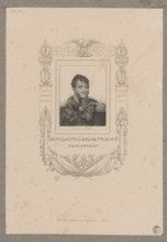 Portrait of Prince Józef Poniatowski; publisher: Danlos (Paris); draughtsmen: Charles-Ernest