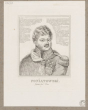 Portrait of Prince Józef Poniatowski; artists: Antoni Oleszczynski (1794–1879), Fabian Sarnecki