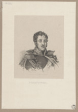 Portrait of Prince Józef Poniatowski; graphic artist Degobert (Brussels; lithographic workshop; fl.
