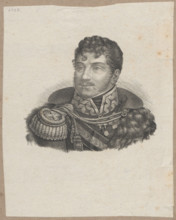 Portrait of Prince Józef Poniatowski; lithograph attributed to Józef Kosminski, lithographic