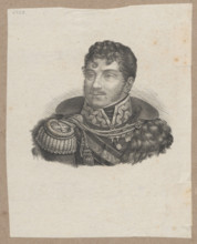 Portrait of Prince Józef Poniatowski; lithograph by Józef Kosminski (Warsaw; lithographic workshop;