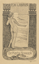 Woldemar Leiteritz (1878–1915), graphic artist. Bookplate (Ex Libris) for Dr. Hans Nowack.