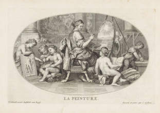 Painting, La Peinture, Le Cabinet des Beaux Arts, The Treasury of the Fine Arts, print, album page,