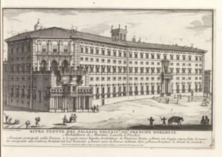Altra veduta del Palazzo dell' ecc.mo sig.r prencipe Borghes, Palazzo Borghese in Rome, Il nuovo