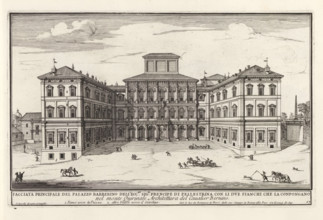 Facciata principale del Palazzo Barberino dell' ecc.mo sig.r prencipe di Pellestrina con li due