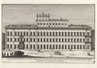 Altra veduta della facciata principale del Palazzo dell' eccellentis.ma casa Altieri, verso il