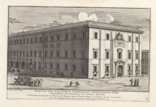 Collegio de Propaganda Fide in Rome, Veduta del Palazzo è collegio di propaganda fid, Modern
