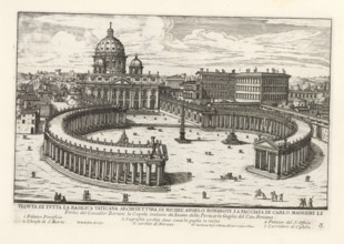 St. Peter's Basilica and St. Peter's Square in Vatican City, Veduta di tutta la Basilica Vatican,