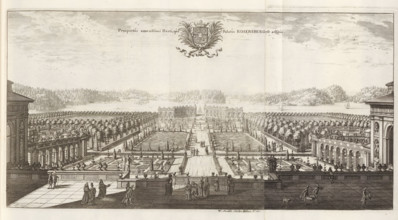 View of the garden from Rosersberg Castle, Prospectus amoenissimi Horti, qui Palatio Rosersberg est