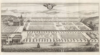 View of the Stavsund estate, Staafsund, Suecia Antiqua et Hodierna, print, album page, printmaker: