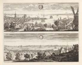 View of Öregrund and Östhammar, Öhregrund, Östhammar, Suecia Antiqua et Hodierna, print, album