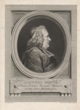 Joannes Bruté, Portrait of Jean Bruté, print, album page, Print is part of an album., printmaker: