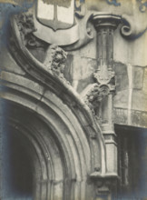 Detail of the entrance gate of the Gemeenlandshuis on the Oude Delft in Delft, Gemeentelandshuis.