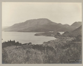 8 Hakone village., View of village and Hakone Lake, Hakone, photograph, number: '24.', c. 1895 - c.