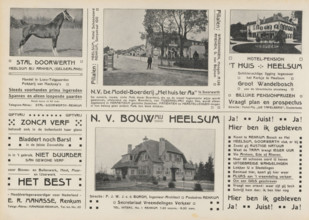 Advertisements, album page, photomechanical print, Advertisements for, among others, Stal