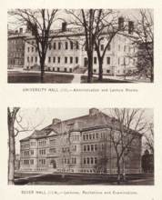 Sever Hall, University Hall, page, photomechanical print, number: '(10) (10 A)', Cambridge (MA), c.