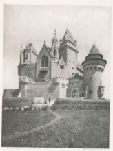 View of Burg Kreuzenstein, Burg Kreuzenstein, page, photomechanical print, photographer: Wilhelm