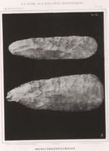 HACHES EBAUCHÉES EN SILEX 1, 1 nature, Flint axes, page, photomechanical print, number: 'Pl. 75',