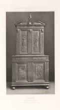 17th-century French wooden cabinet, at the Exposition Rétrospective of 1877 in Lyon, France,