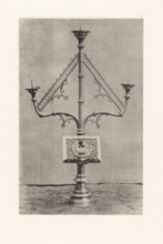 Easter candelabrum from the Saint-Vaast Church in Gaurain-Ramecroix, displayed at an exhibition of