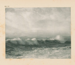 Seascape, page, photomechanical print, inscription: 'GB. XV.', monogram: 'AG', inscription: 'A wind