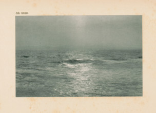 Seascape, page, photomechanical print, inscription: 'GB. XXIII.', inscription: 'Land & sea by WJ