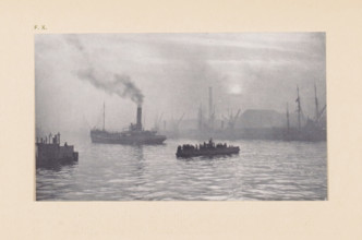 View of the Clyde near Glasgow, page, photomechanical print, inscription: 'FX', monogram: 'AG',