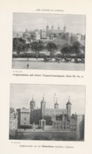 The Tower of London, Two views of the Tower of London in London, United Kingdom, page,