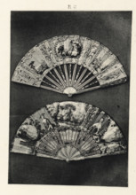 Two fans, page, photomechanical print, number: 'Pl 47', Barcelona (city), c. 1880 - in or before